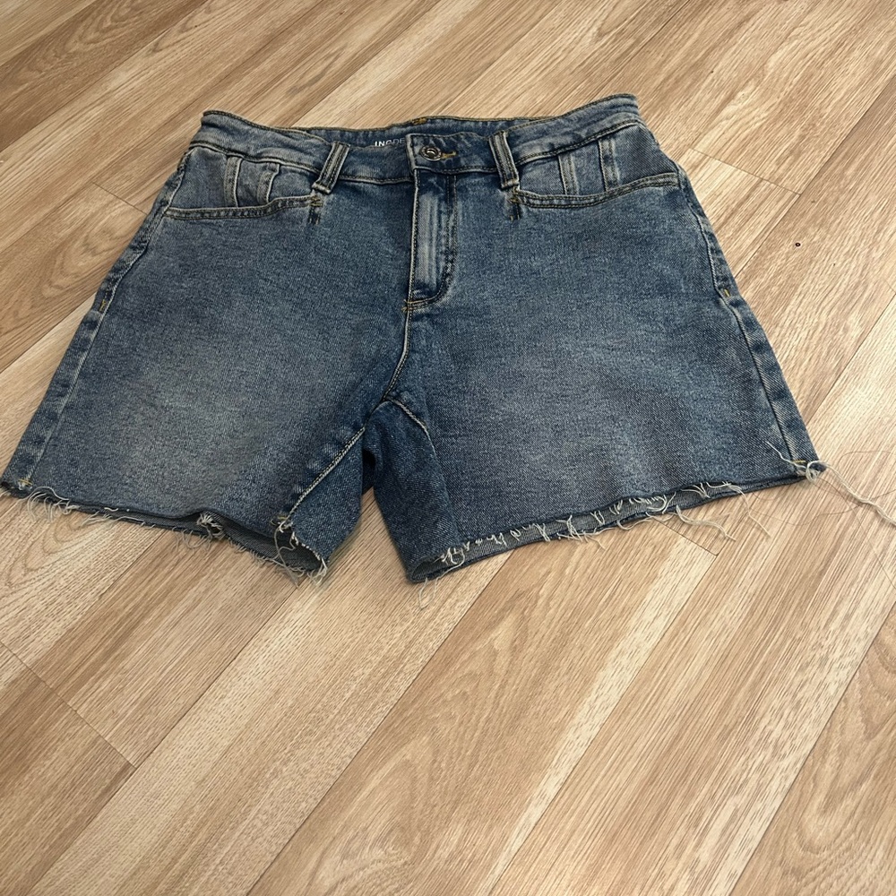 INC Denim High Rise Shorts